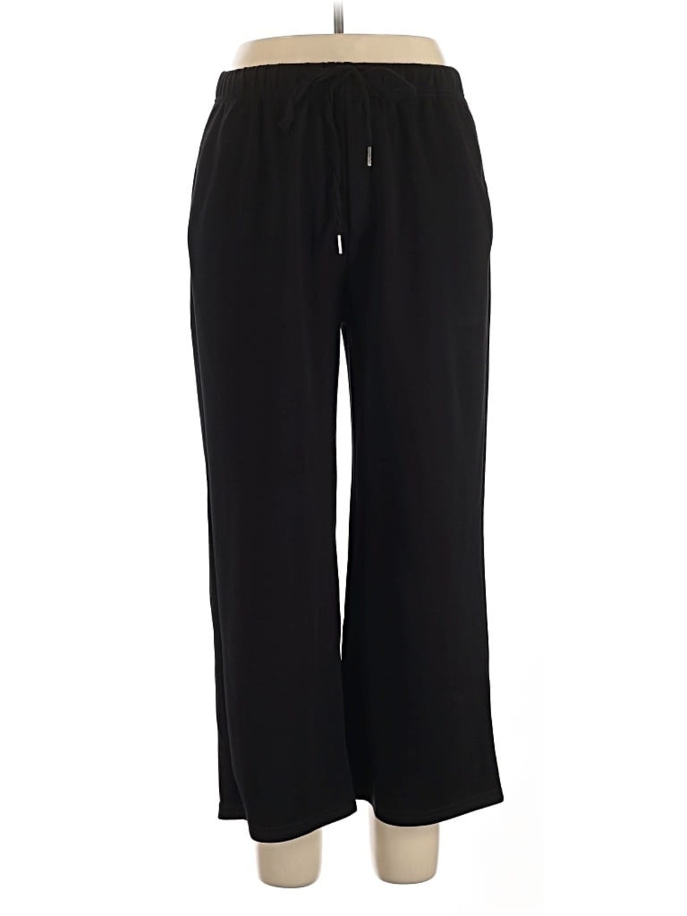 Black Drawstring Wide-Leg Pants